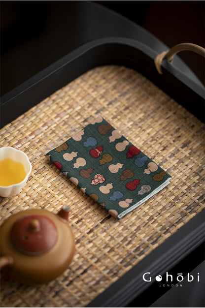 Gohobi Cotton and Linen Gourd Tea Towel – Absorbent Tea Cloth for Tea Table