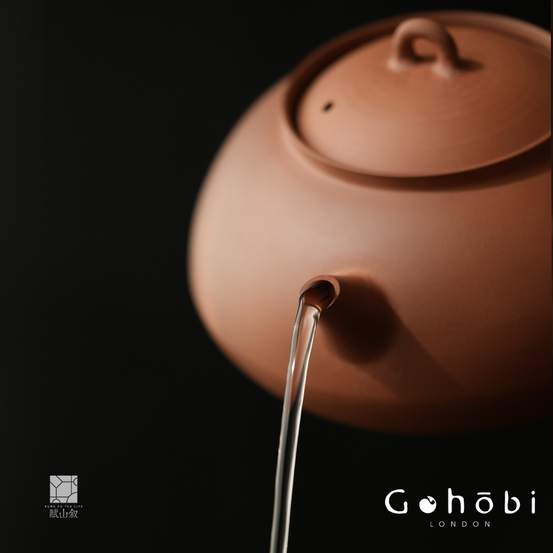 [賦山敘 x Gohobi] Gohobi Side Handle Ceramic Teapot – Red Clay Pot with Charcoal Stove or Electric Heating Kettle