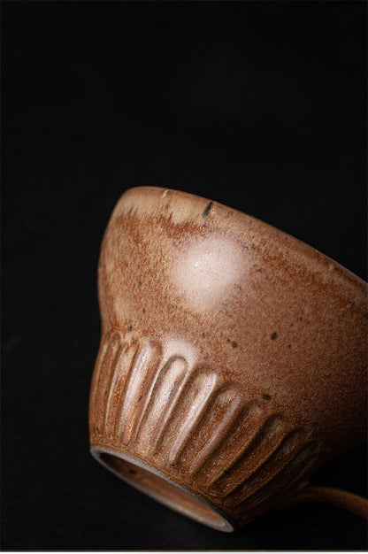 Gohobi Japanese Retro Coffee Cup and Saucer Set