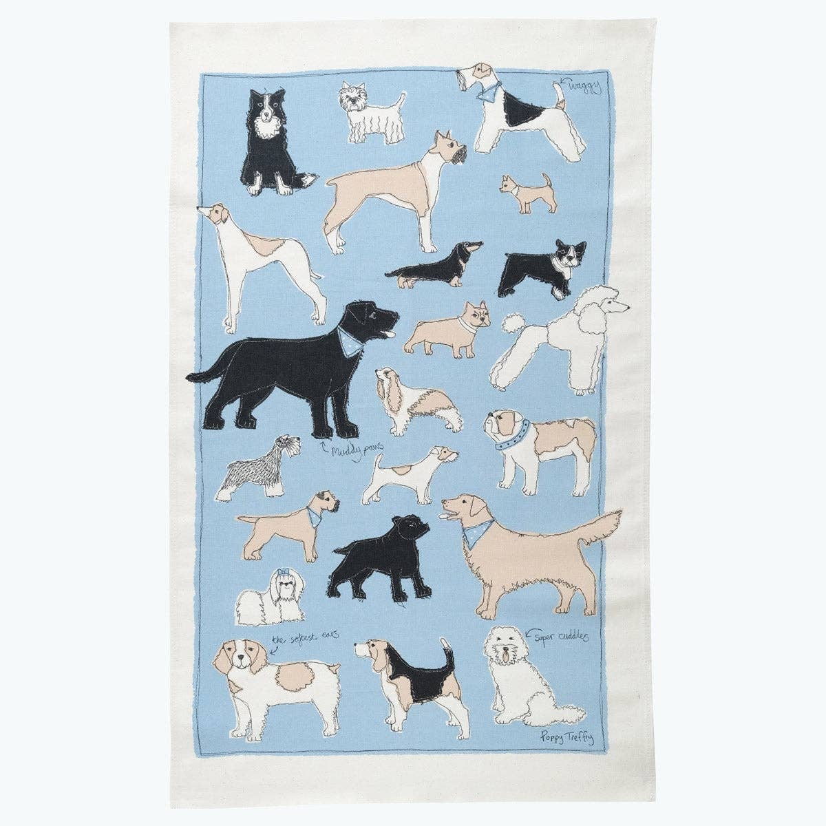 Gohobi x Poppy Treffry Four Legged Friends Tea Towel [Made in the UK]