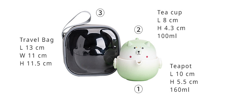 Gohobi Shiba Inu Teapot and Tea Cup Set