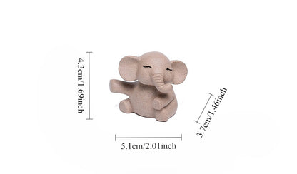 Gohobi Yixing Purple Clay Love Elephant Tea Pet – Handmade Lucky Ornament