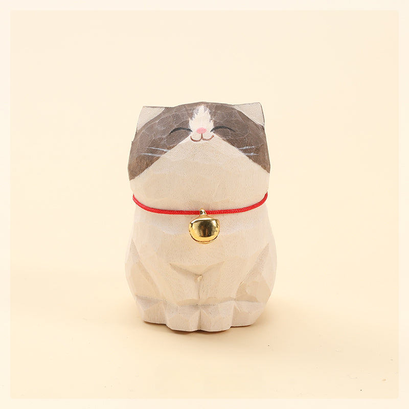 Gohobi Handcrafted Large Wooden Ragdoll Cat Ornament
