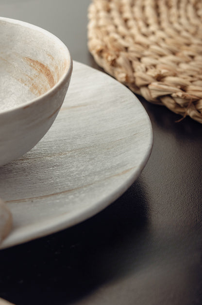 Gohobi Dill-Painted Firewood-Fired Flat Plate