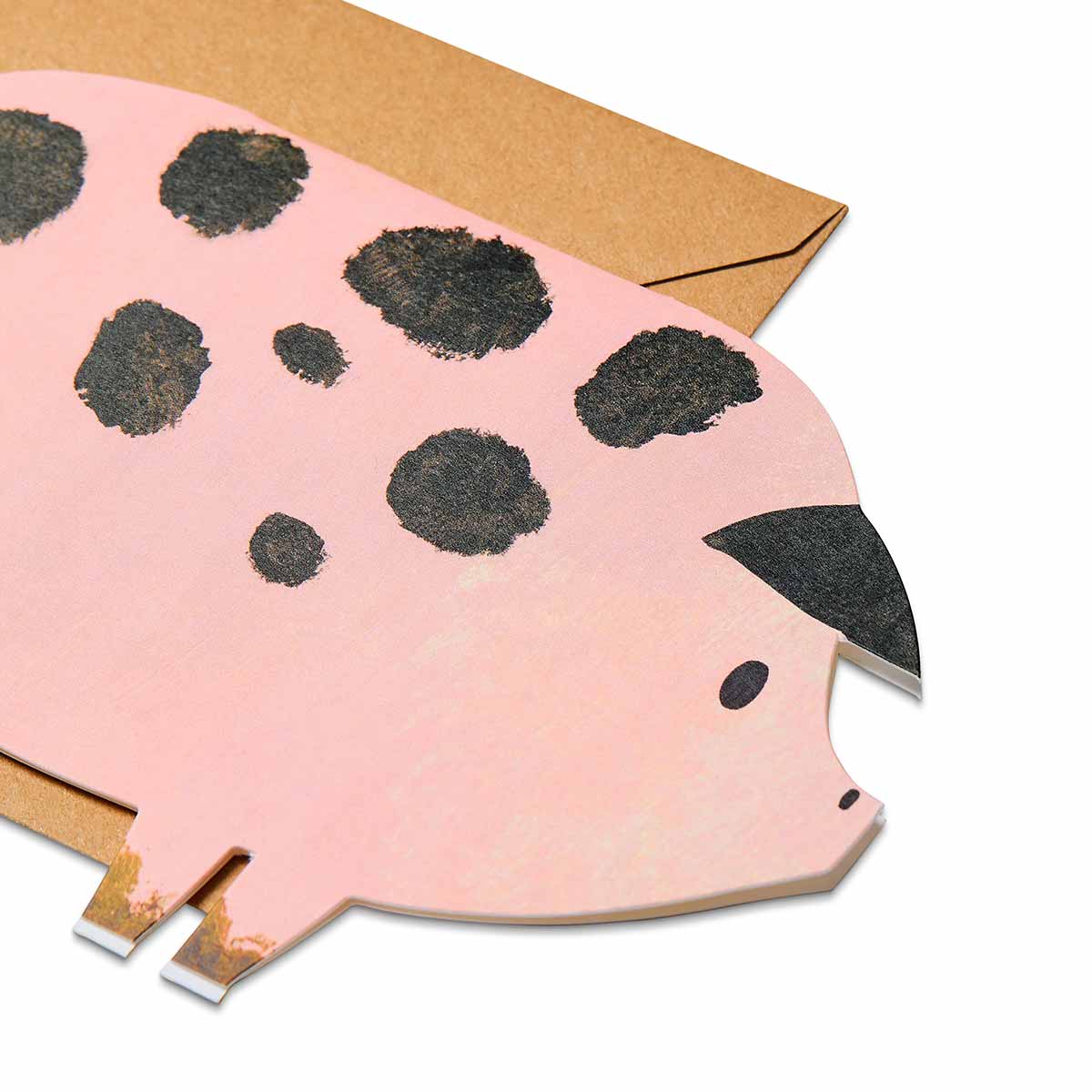 Mortlake Papers Spotty Pig Birthday Card | Foodie Gift | Farm Animal Card | Greeting Card [Made in the UK]