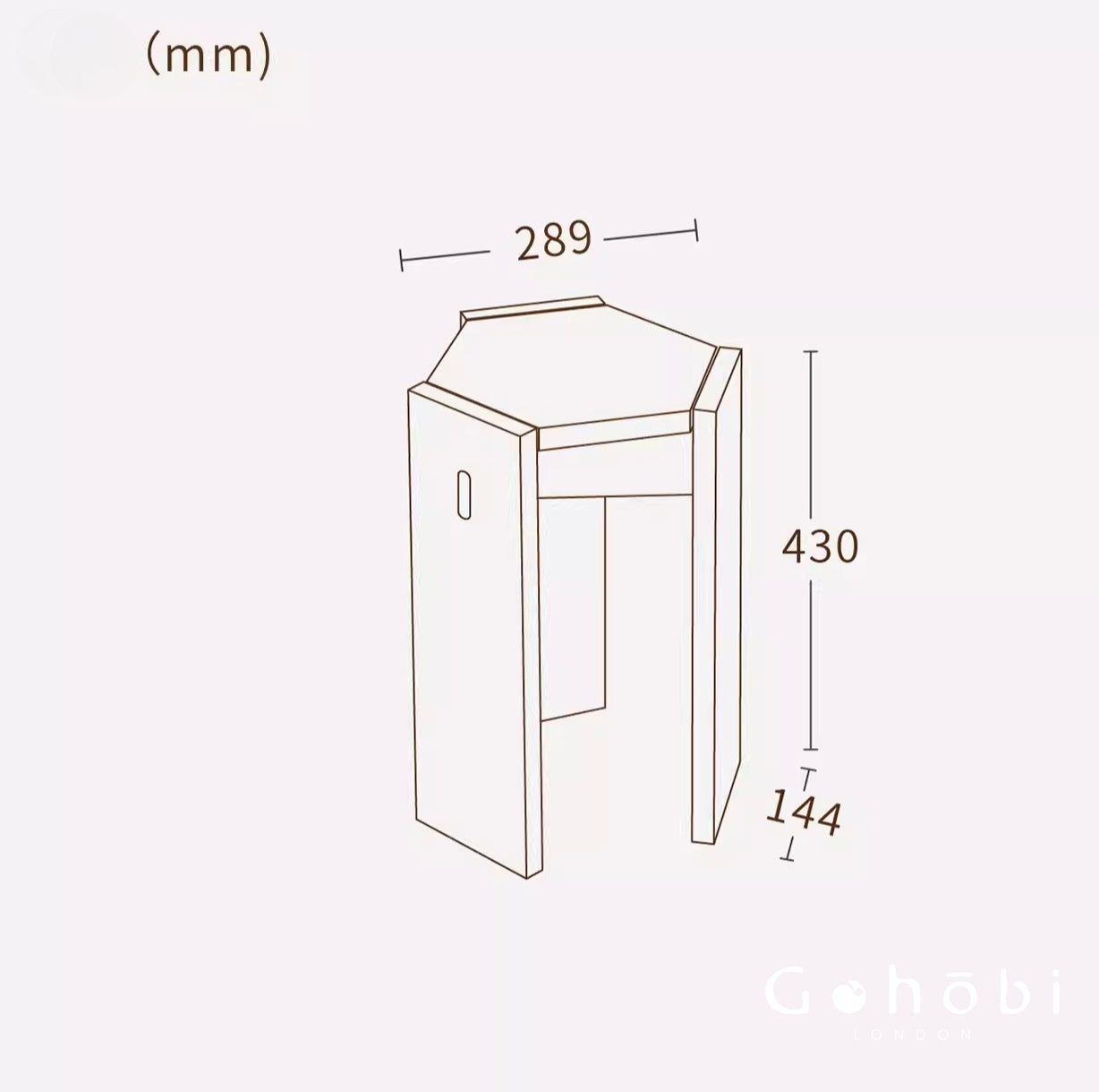 Gohobi Handmade Solid Wood Square Stool – Stackable Wooden Dining Stool Makeup Chair | FSC Certified Furniture, household makeup stool, Chinese square stool can be stacked dining table stool