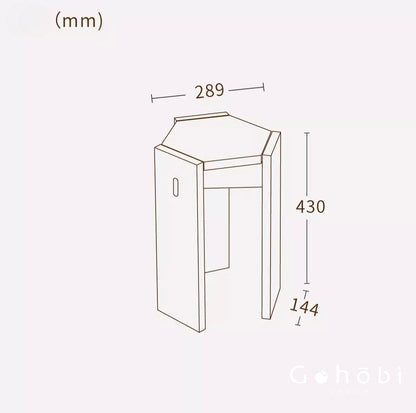 Gohobi Handmade Solid Wood Square Stool – Stackable Wooden Dining Stool Makeup Chair | FSC Certified Furniture, household makeup stool, Chinese square stool can be stacked dining table stool