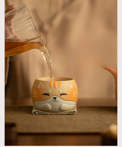 Gohobi Hand-painted Cat Master Tea Cup Coffee Mug