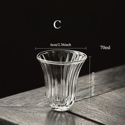 Gohobi High Borosilicate Glass Gongfu Tea Cup – Transparent Heat-Resistant Master Cup and Aroma Cup