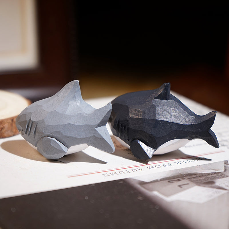 Gohobi Handcrafted Wooden Shark Ornament