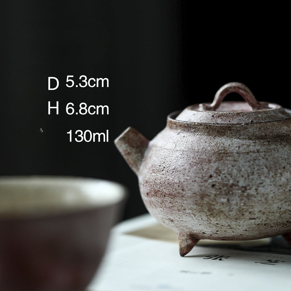 Gohobi Handmade Wooden-fired Pink Paint Teapot