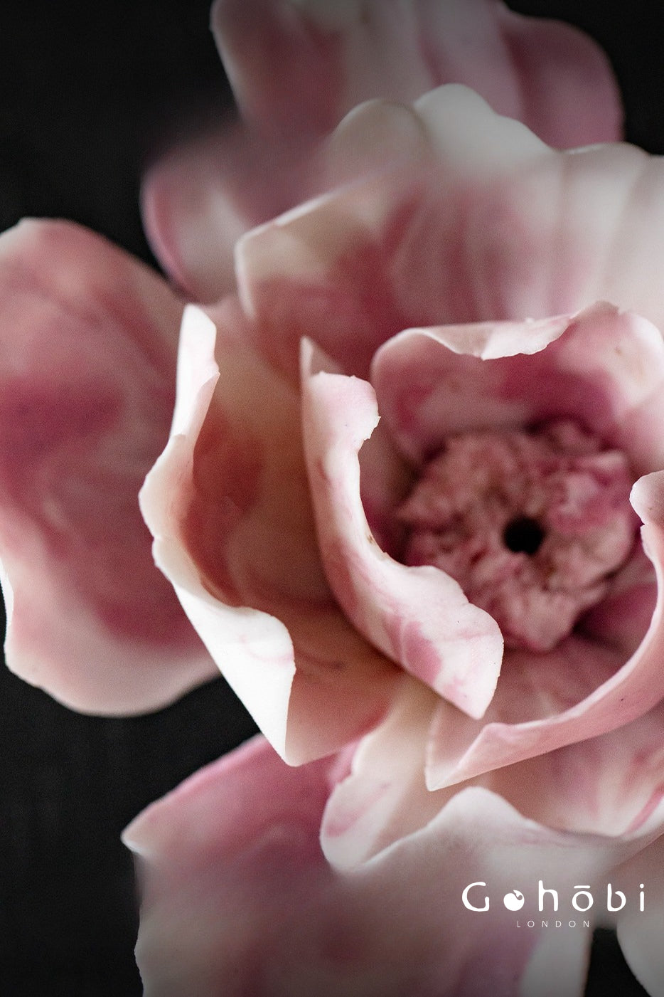 Gohobi Handmade Floral Incense Holder 010 - Purple and Pink Peony