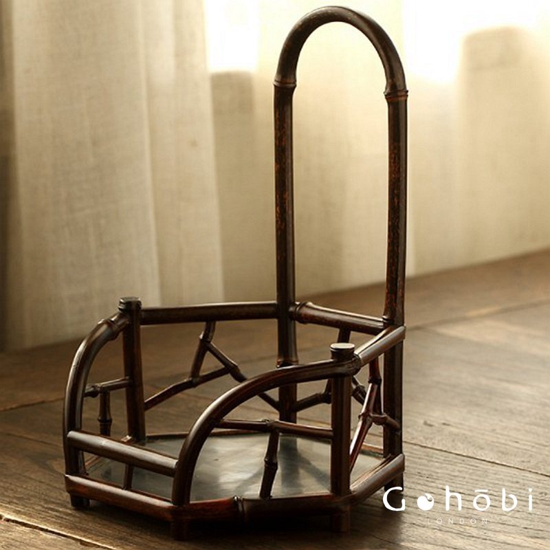Gohobi Bamboo Lifting Beam Cooling Stove Rack – Kung Fu Tea Stove Stand for Tea Ceremony Accessories