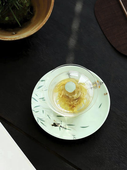 Gohobi Handmade Green Glass Tea Gaiwan