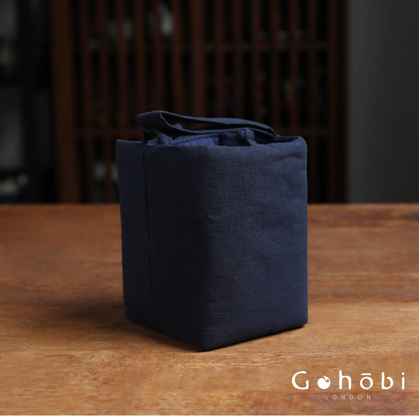 Gohobi Classic Travel Teaware Bag – Plain Cotton Tea Set Storage & Outdoor Carry Case