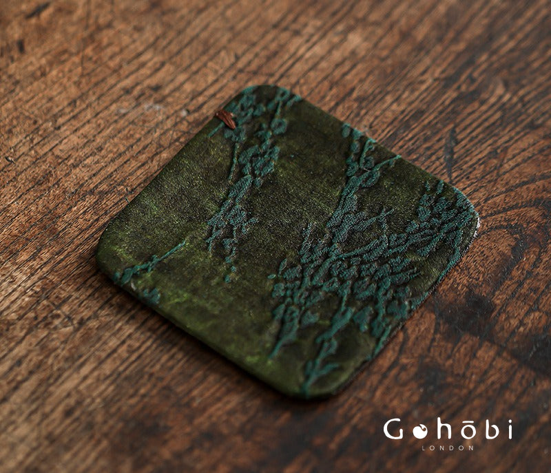 Gohobi Xiangyun Silk Tea Coaster – Handmade Tussah Silk Square Tea Mat Heat Insulation Pad