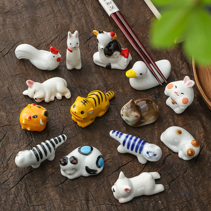 Gohobi Ceramic Cute Animals Chopstick Rest