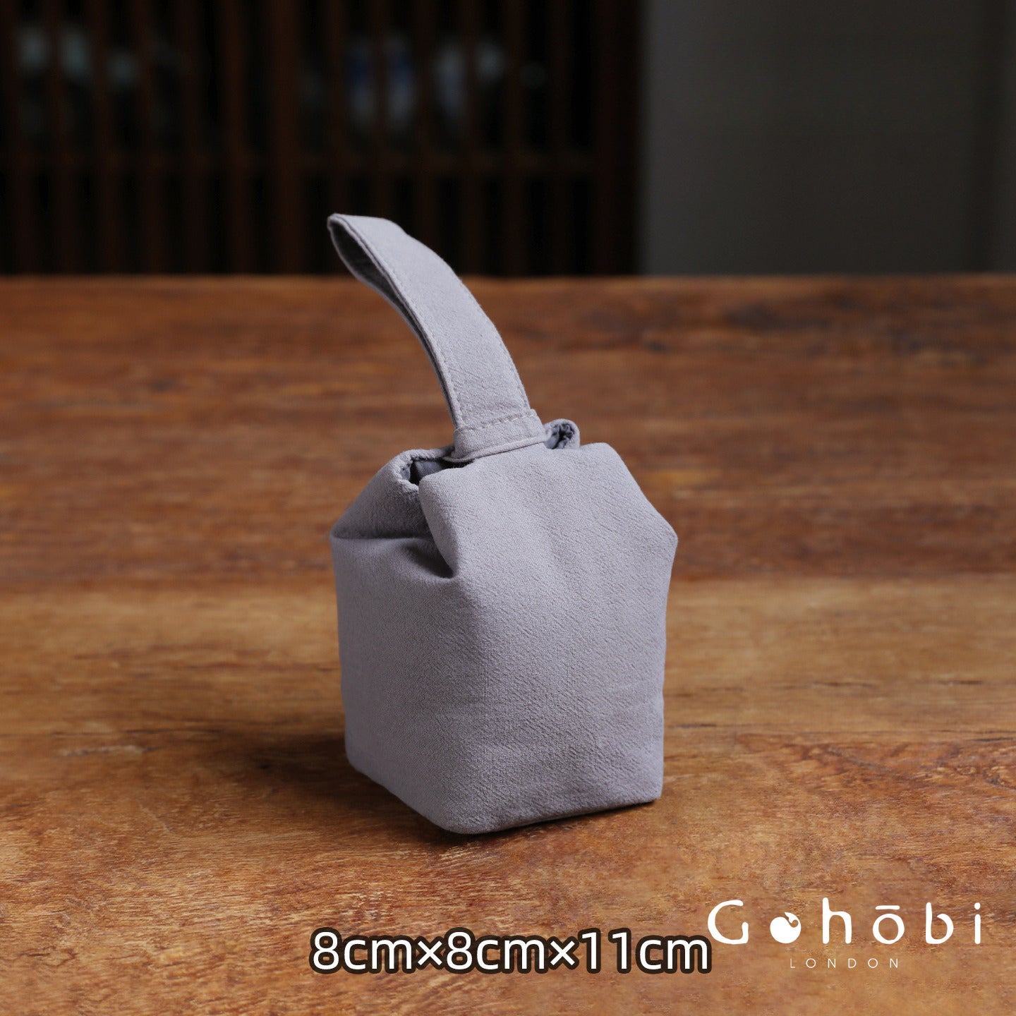 Gohobi Classic Travel Teaware Bag – Plain Cotton Tea Set Storage & Outdoor Carry Case