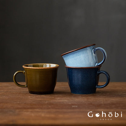 Gohobi Japanese Minoya Retro Ceramic Mug Coffee Cup [Made in Japan]