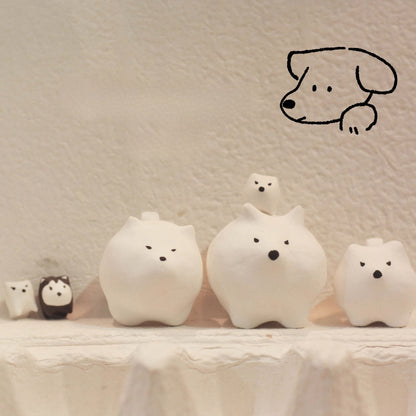 Gohobi x Little Diary Handmade Ceramic Samoyed Dog