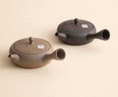 Gohobi Japanese Tokoraki Jade Glaze Side Handle Teapot – Retro Handmade Kyusu Tea Pot Coarse Pottery |Made in Japan