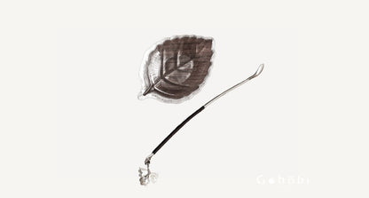 Gohobi Crystal Glass Leaf Tea Holder – Zen Leaf Tea Lotus Presentation Dish