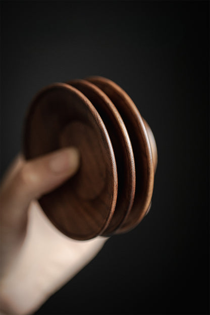 Gohobi Black Walnut Wood Tea Coaster – Solid Wood Heat Insulation Tea Mat