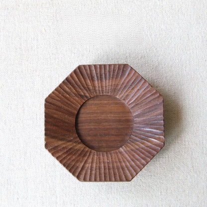 Gohobi Japanese-Style Octagonal Black Walnut Coaster