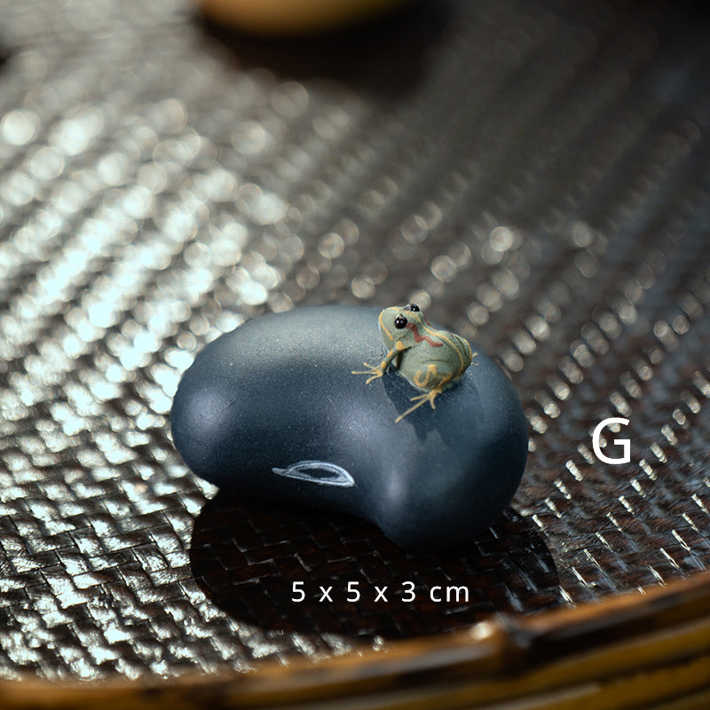 Yixing Purple Sand Spray Pastèque Thé Pet Fait Main Grenouille, Citrouille, Graines de Lotus, Citron, Fève Service à Thé, Sculpture En Gros