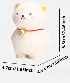 Gohobi Handcrafted Wooden Bear Ornament