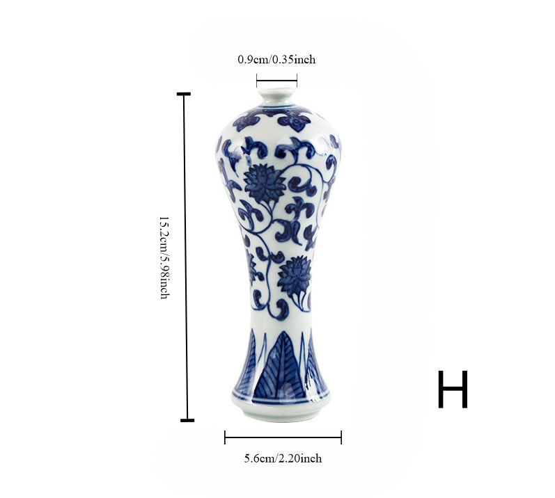 Gohobi Hand-painted Blue and White Porcelain Vase (Classic)