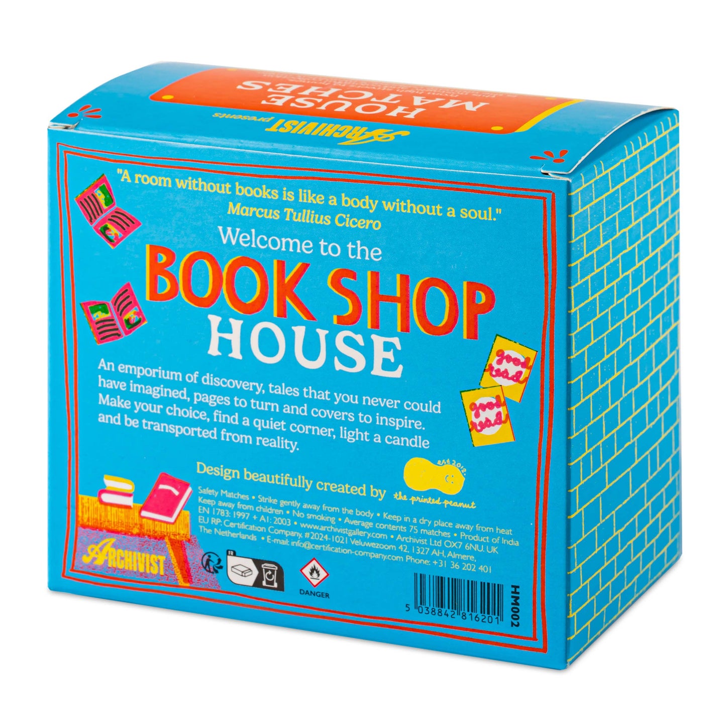 Gohobi x Archivist Gallery The Bookshop | House Matchboxes [Made in the UK]