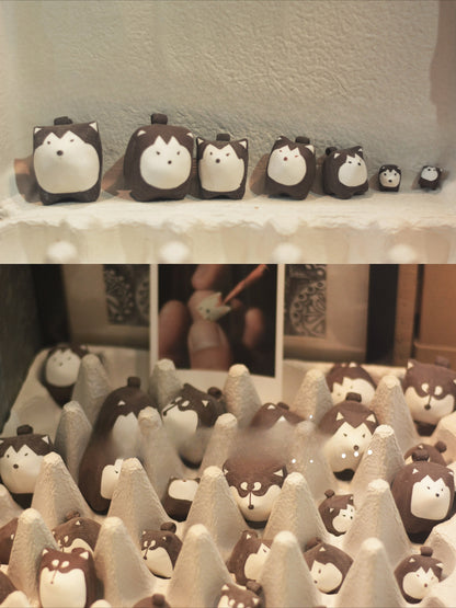 Gohobi x Little Diary Handmade Ceramic Husky Dog