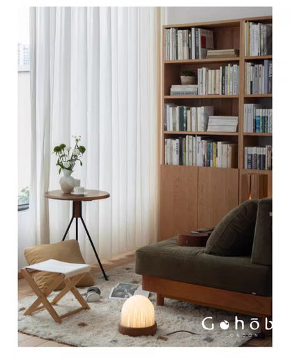 Gohobi Handmade Solid Wood Storage Cabinet – Multi-Layer Wooden Shelving Unit for Living Room or Study | FSC Certified Furniture