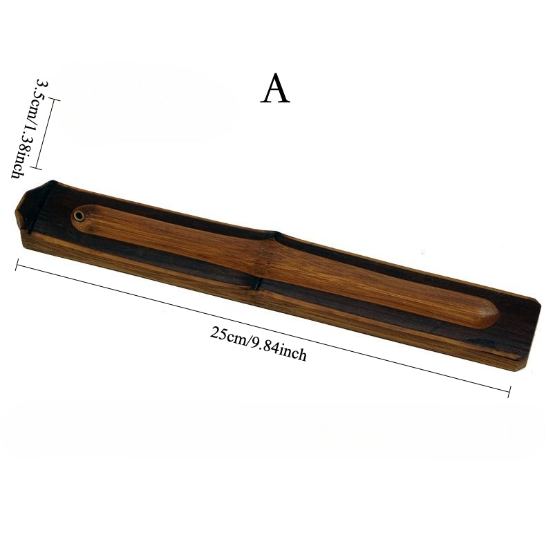 Gohobi Original Bamboo Incense Holder – Portable Bamboo Incense Burner with Ash Catcher Board