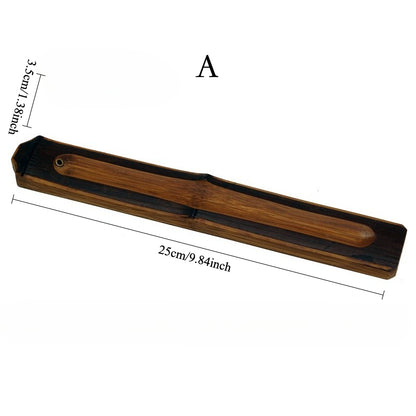 Gohobi Original Bamboo Incense Holder – Portable Bamboo Incense Burner with Ash Catcher Board