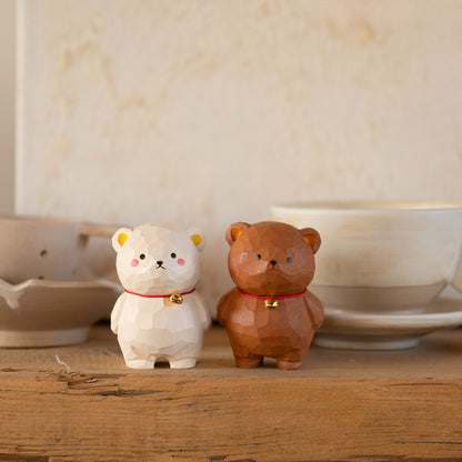 Gohobi Handcrafted Wooden Bear Ornament