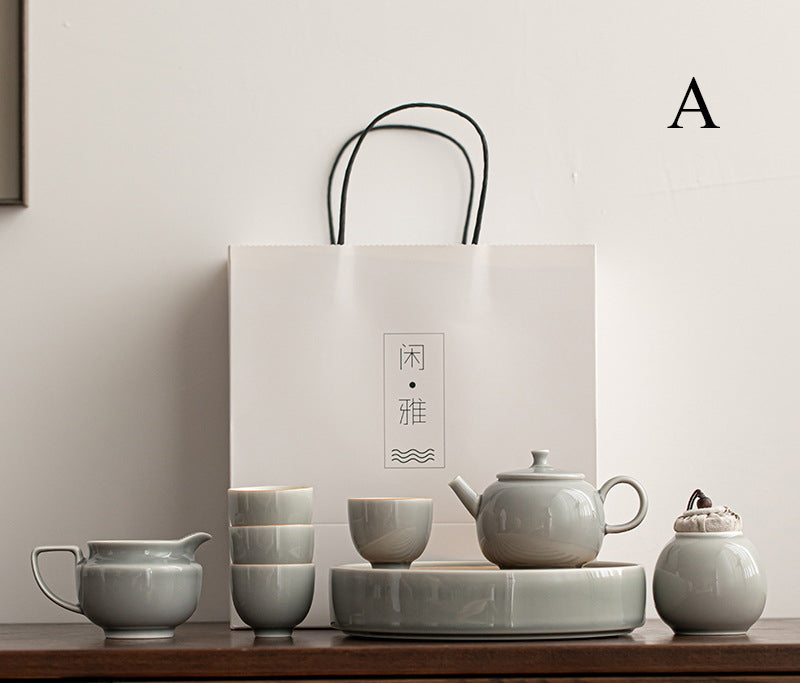 Gohobi Japanese Style Ice Grey and Green Tea Set 001