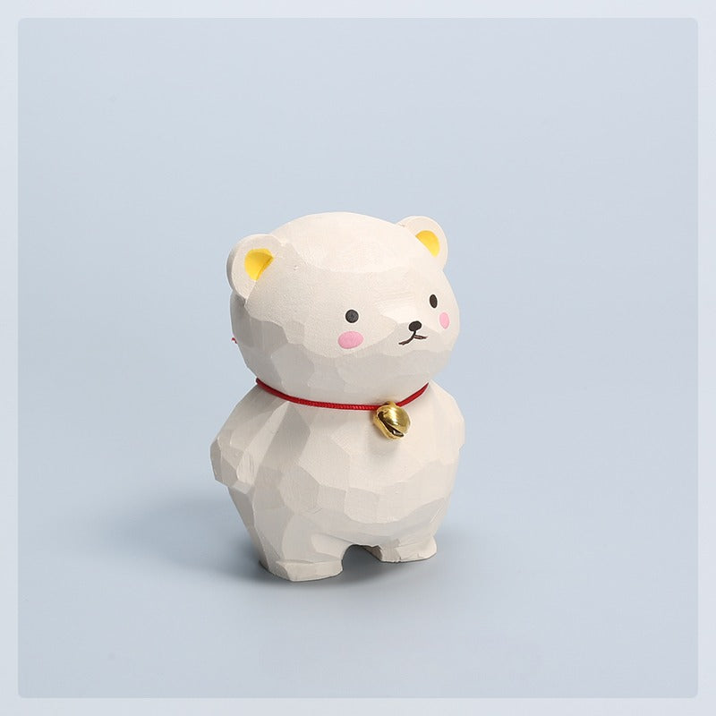 Gohobi Handcrafted Wooden Bear Ornament
