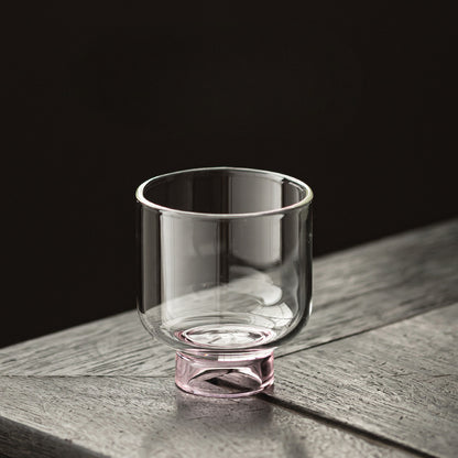 Gohobi High Borosilicate Glass Tall Footed Tea Cup – Transparent Heat-Resistant Master Cup for Gongfu Tea, Chinese Teaware for Home Use