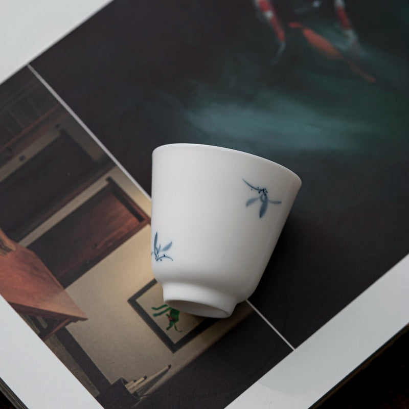 Gohobi Qiu Shui Orchid Ceramic Teacup