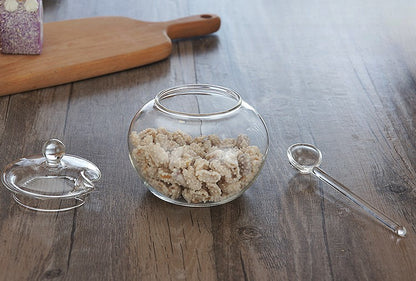 Gohobi Glass Storage Jar with Spoon