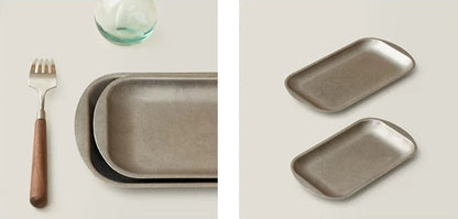 Gohobi Retro 304 Stainless Steel Rectangular Serving Tray