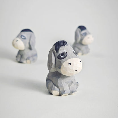 Gohobi Hand-Carved Little Donkey Figurine