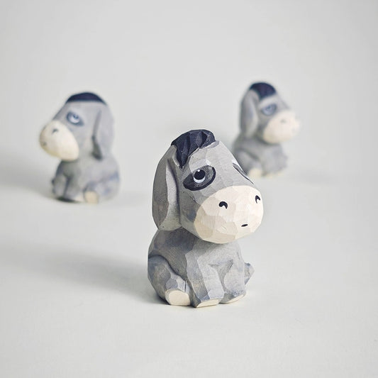 Gohobi Hand-Carved Little Donkey Figurine