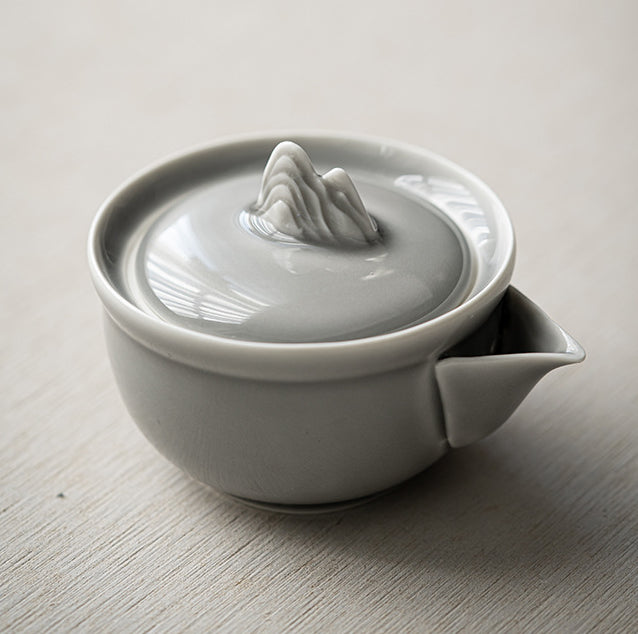 Gohobi Ice Gray Glaze Hand Teapot