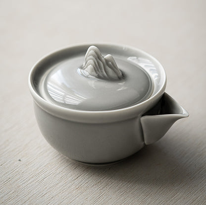 Gohobi Ice Gray Glaze Hand Teapot