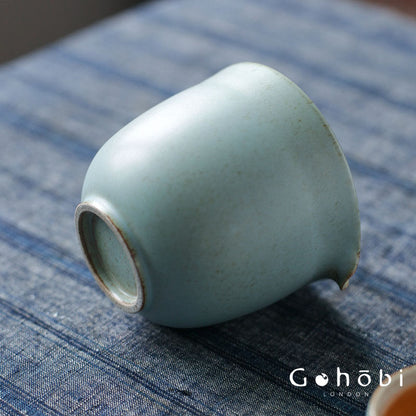 Gohobi Jingdezhen Ceramic Travel Gongfu Tea Set – One Pot Two Cups Portable Teapot Teacup Set