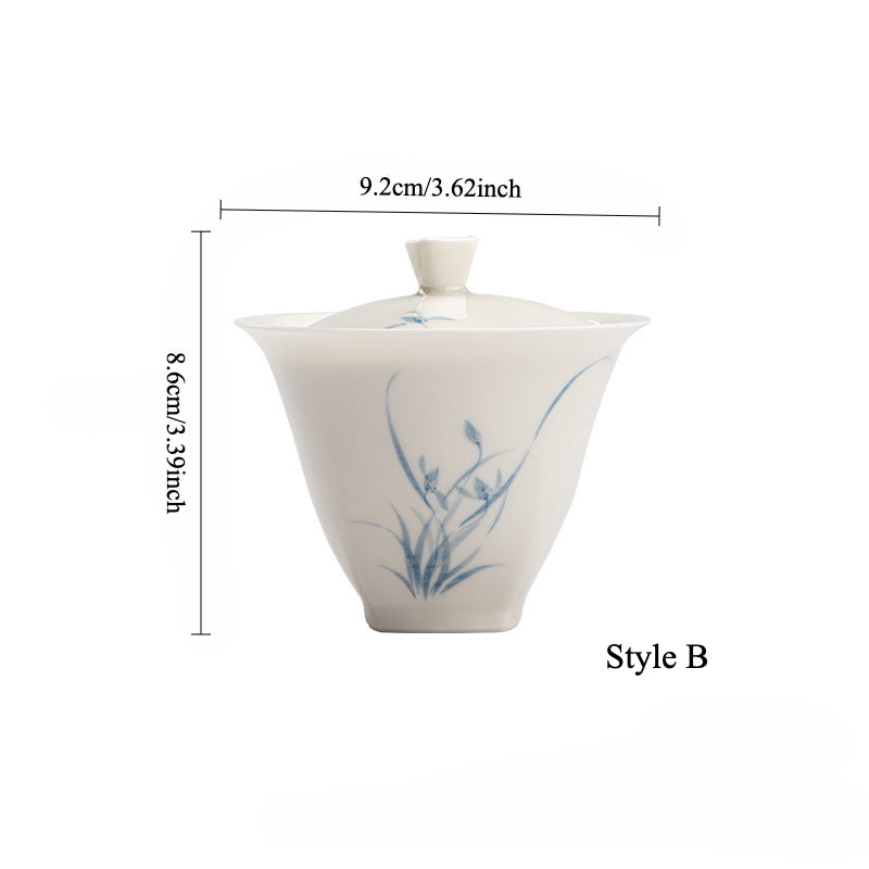 Gohobi Hand-Painted Bamboo Celadon Gaiwan