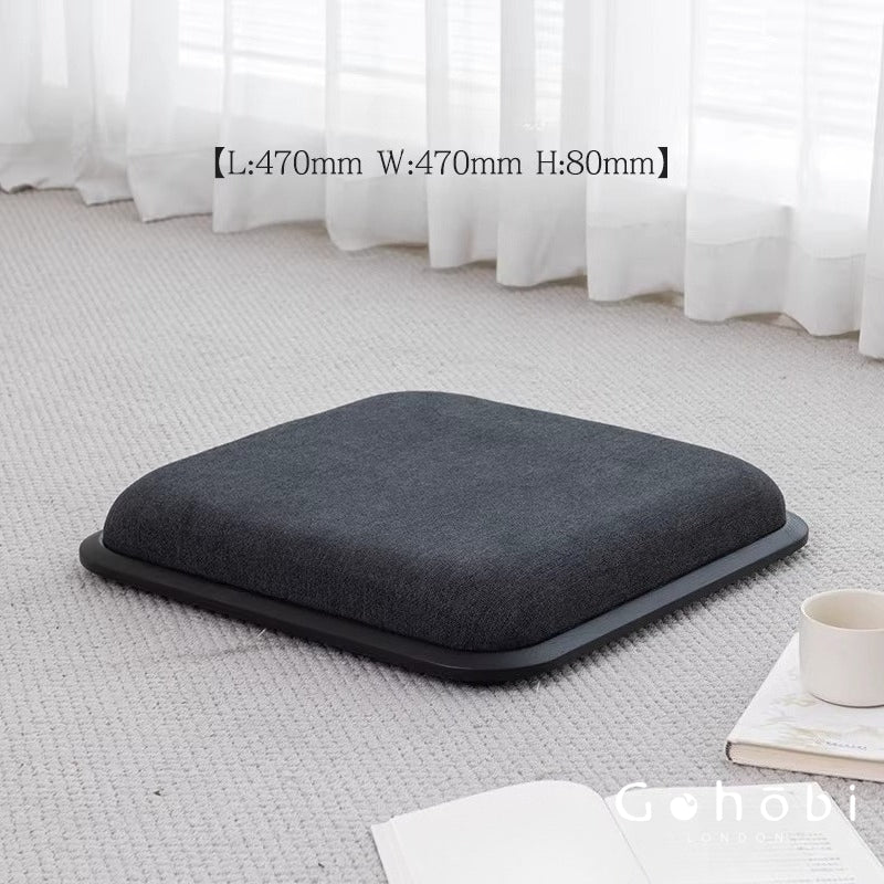 Gohobi Black Walnut Tatami Seat Cushion – Solid Wood Futon Meditation Seat for Tea Room, Bay Window or Floor Seating